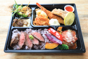 淡路牛ステーキ&ハンバーグ弁当